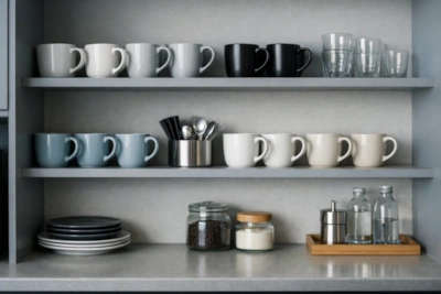 Szklanka wody na stole