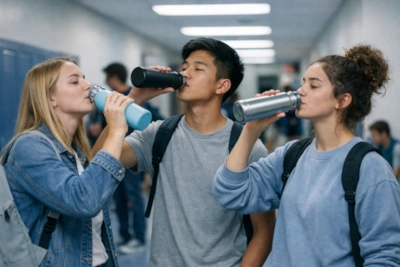 Dystrybutor wody na korytarzu